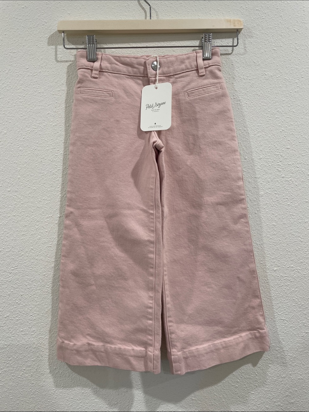 NWT Petit Sezane Girls' Light Pink Wide-Leg Pants Rose Anton Size 4